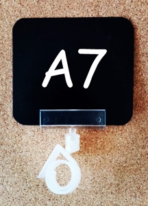 Табличка меловая А7(74х105мм) с держателем 