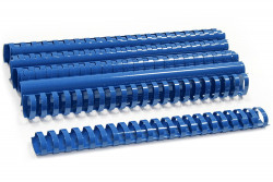 Пружина Пластик 45мм BULROS(50шт),цвет - синий - blue, для переплета - фото