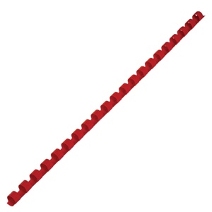 Пружина Пластик 8.0мм OFFiCE KiT(100шт),цвет - красный - red, для переплета