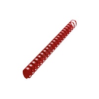 Пружина Пластик 22мм OFFiCE KiT(50шт),цвет - красный - red, для переплета - фото
